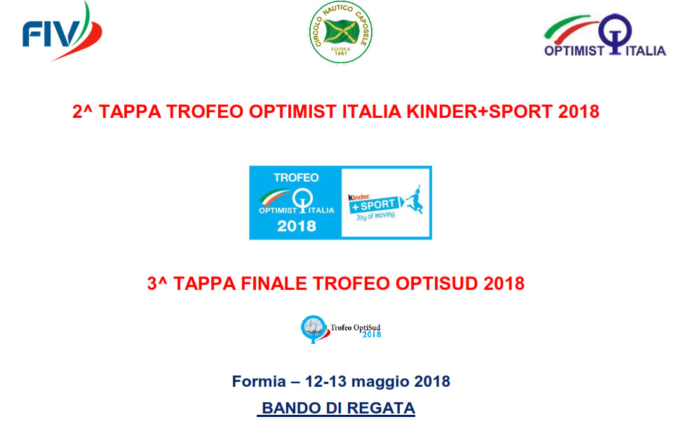 Bando 2 kinder Formia 12 13 maggio 2018